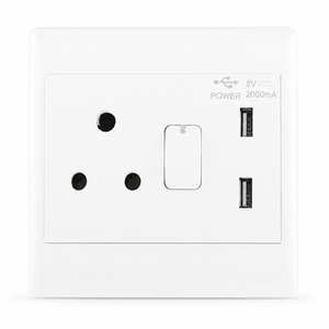 EPL White Socket - 16 Amp Socket + 2 x USB