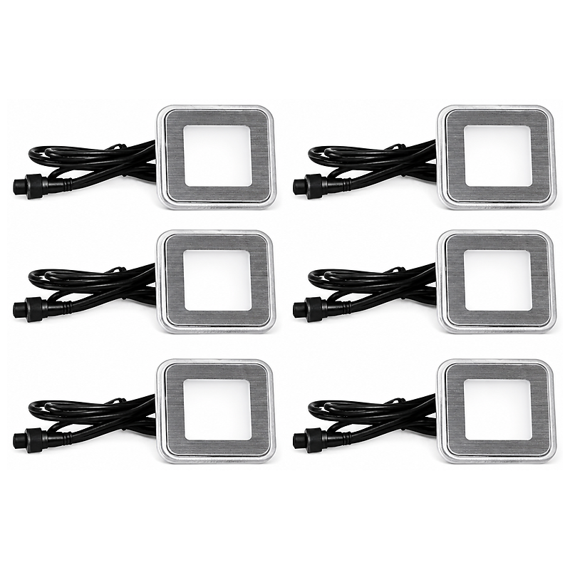 LED Deck Light - Square 6 Light Kit (IP67)