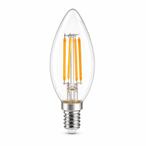 4W Dimmable Clear Candle Filament LED Bulb – E14, 2700K Warm White - additional product image