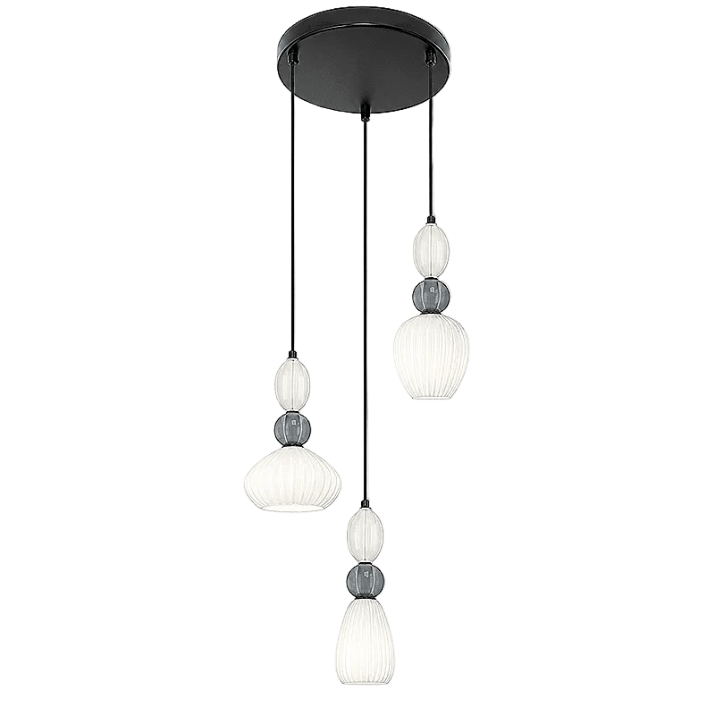 Ceramic Opal/Grey Cluster Pendant Light