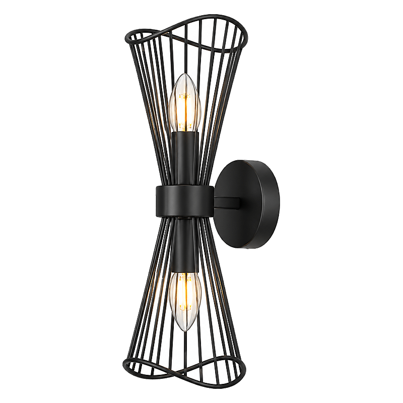 Sensu Black Indoor Wall Light - Double - additional product image