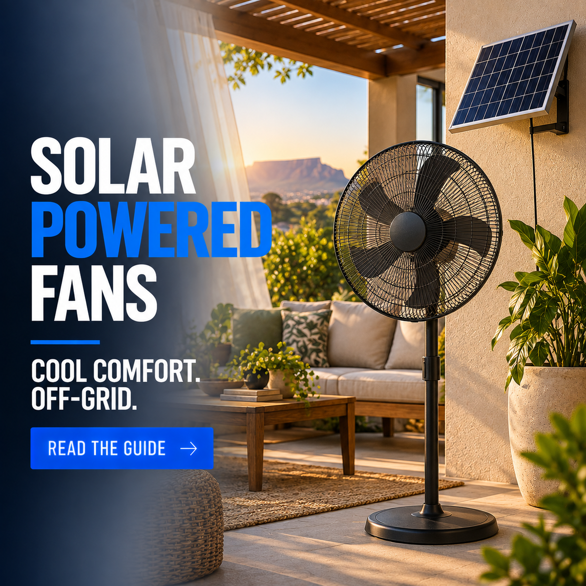 Solar-powered fan guide for South African homes