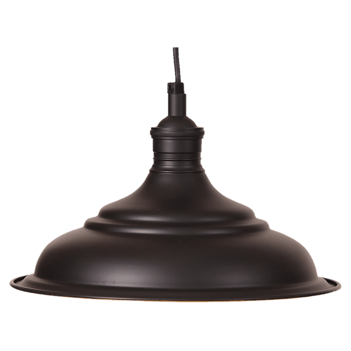 Ducasse hanging lamp, medium matte black, transparent background, 1254 × 1254