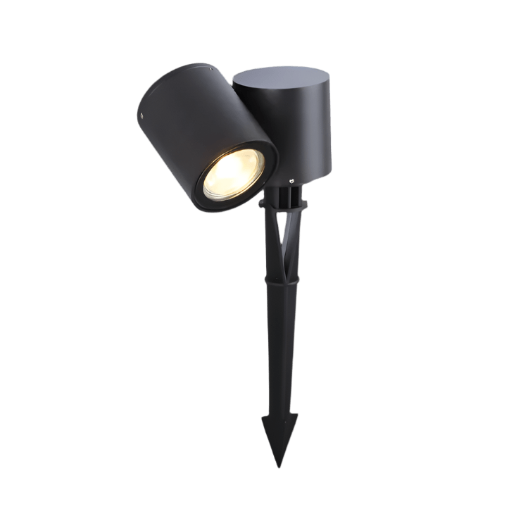 Matt Black Adjustable Spike Light IP54