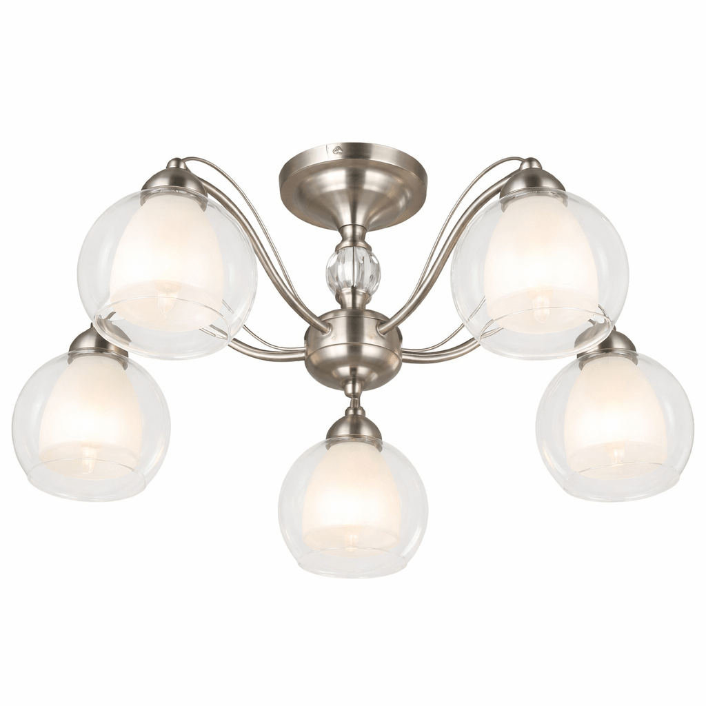 5 Light Satin Chrome Chandelier