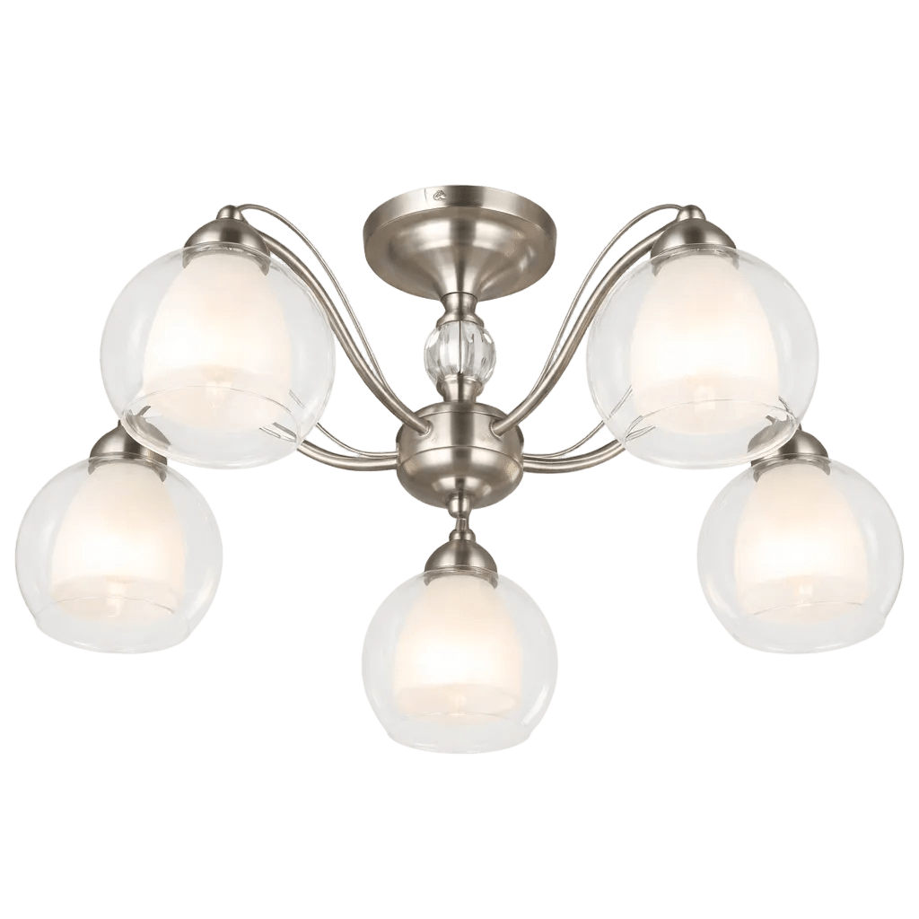 5 Light Satin Chrome Chandelier