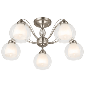 5 Light Satin Chrome Chandelier