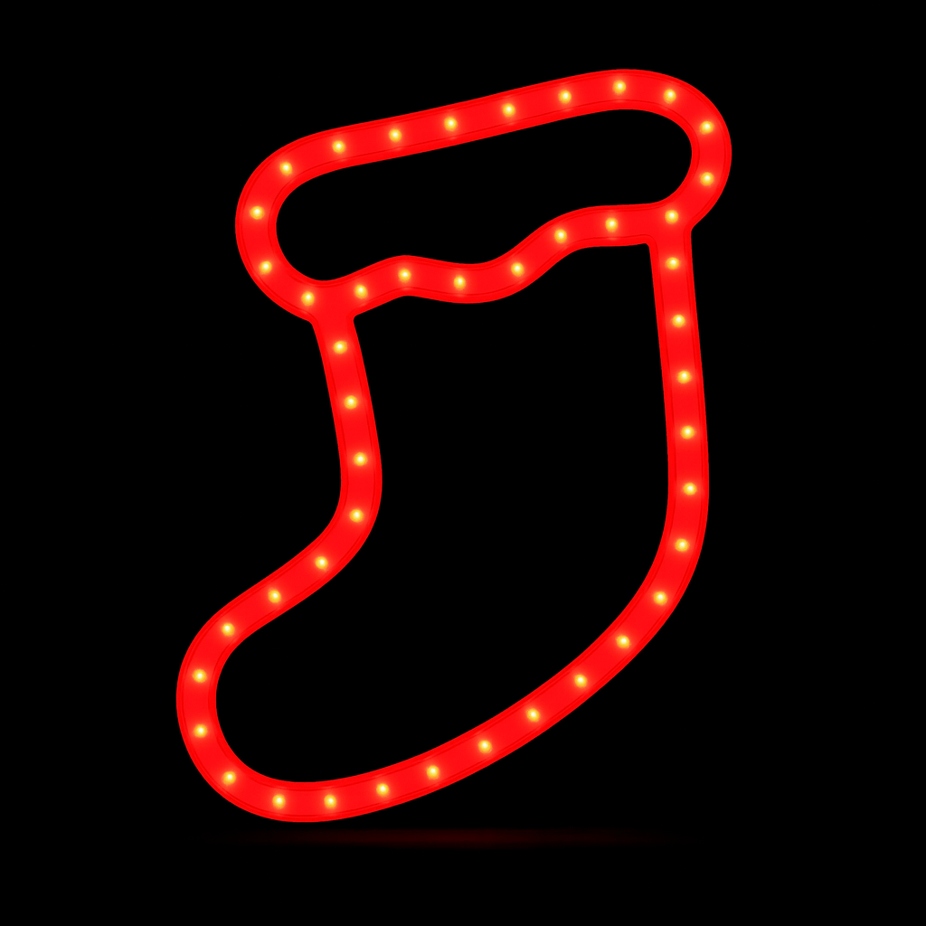 LED Christmas Lights - Boot Motif