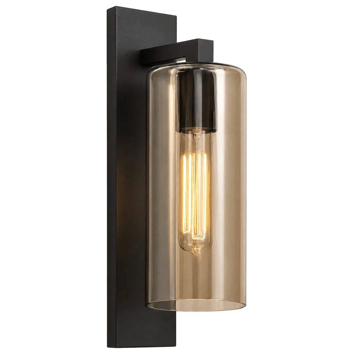 Coffee & Amber Outdoor Wall Light
