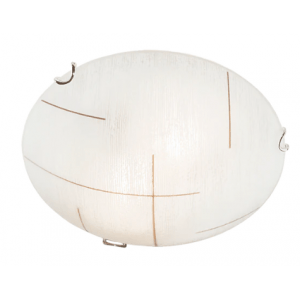 Small Frosted Patterned Glass Ceiling Light Polished Chrome