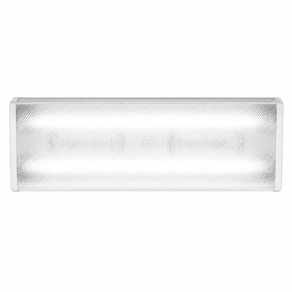 Slim Line LED Tube Fitting with Grid - 2 x 9W T8