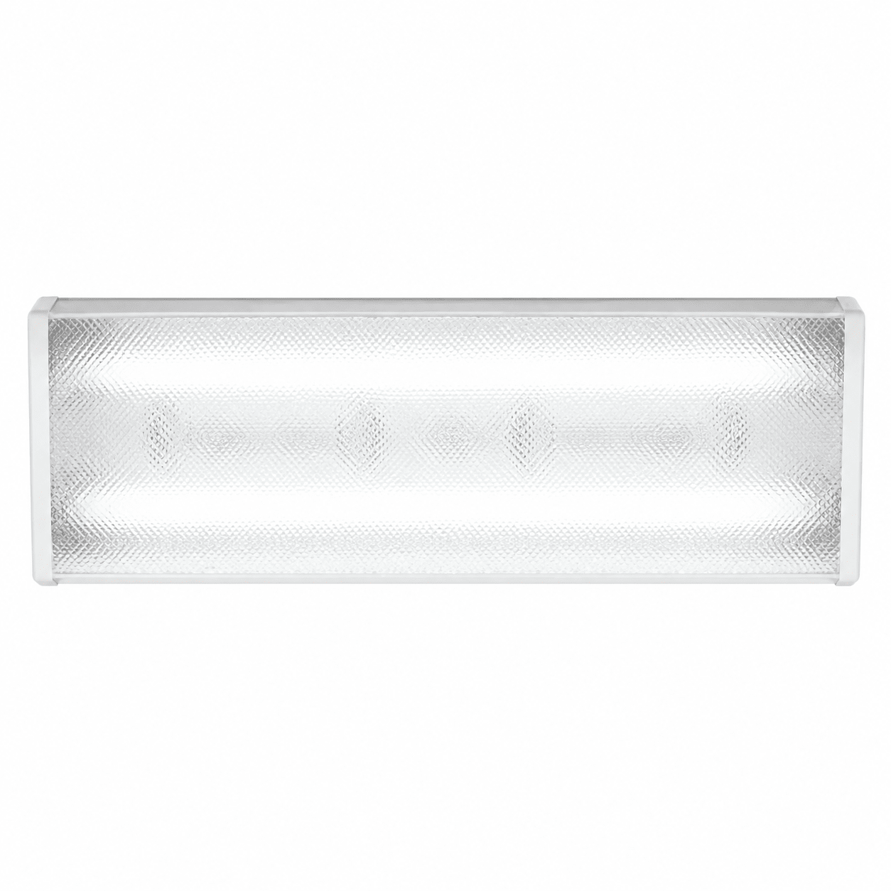 Slim Line LED Tube Fitting with Grid - 2 x 9W T8