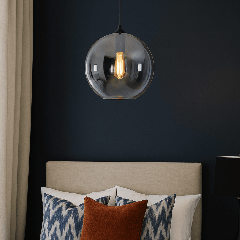 Smoked Glass Globe Pendant