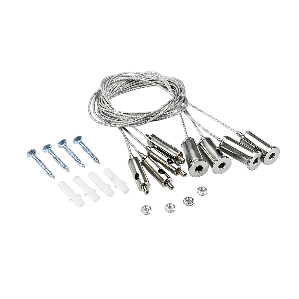 Silver LED Panel Suspension Kit