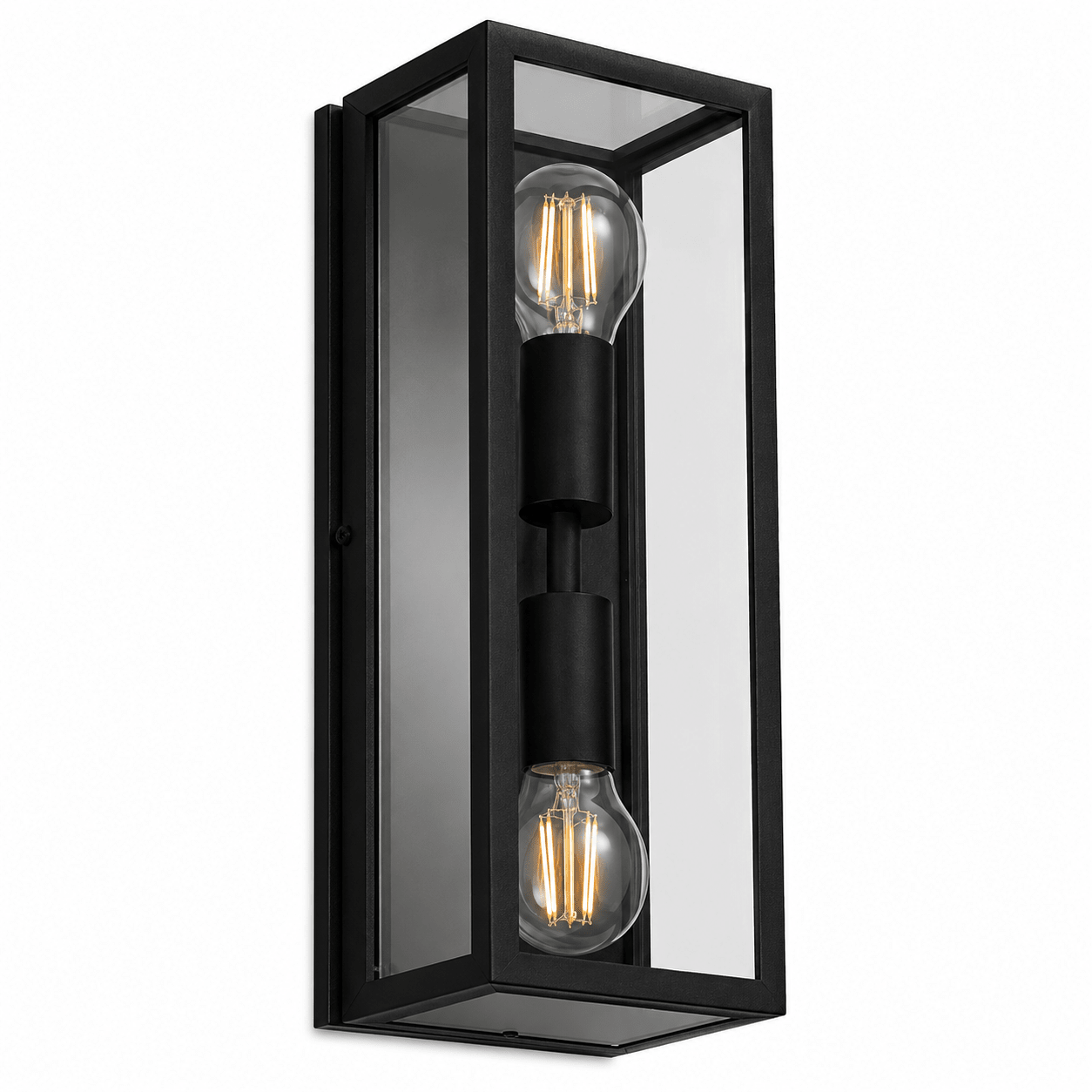 Rubik Long Black Outdoor Wall Light