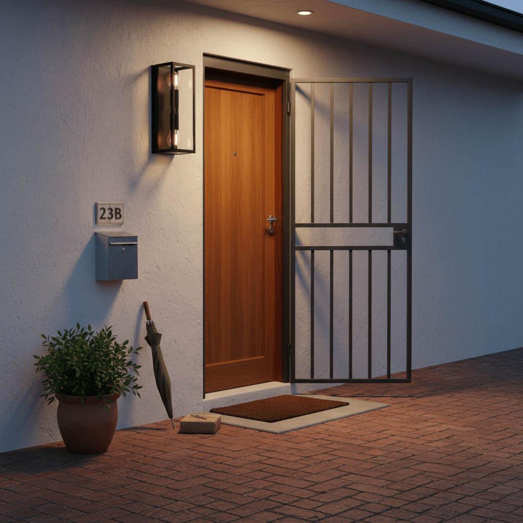 Rubik Long Black Outdoor Wall Light