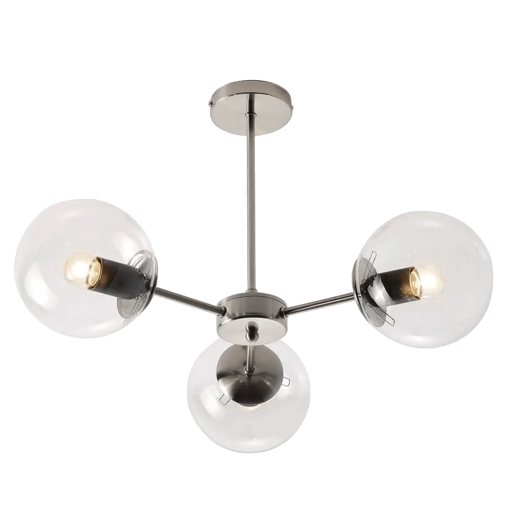 3 Light Satin Chrome Pendant