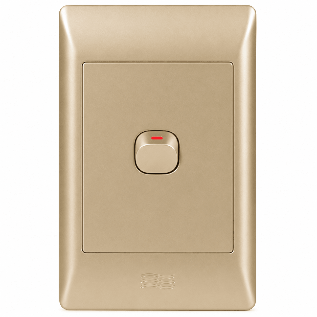 Champagne Light Switch - 1 Lever, 1 Way (4 x 2)