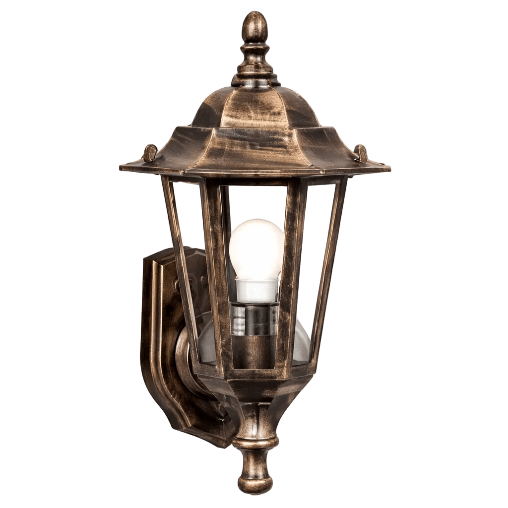 Black Gold Outdoor Wall Light