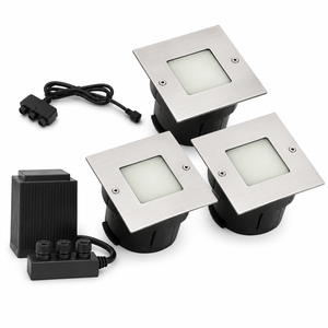 LED Deck Light - Square 3 Light Kit - Daylight (6000K)