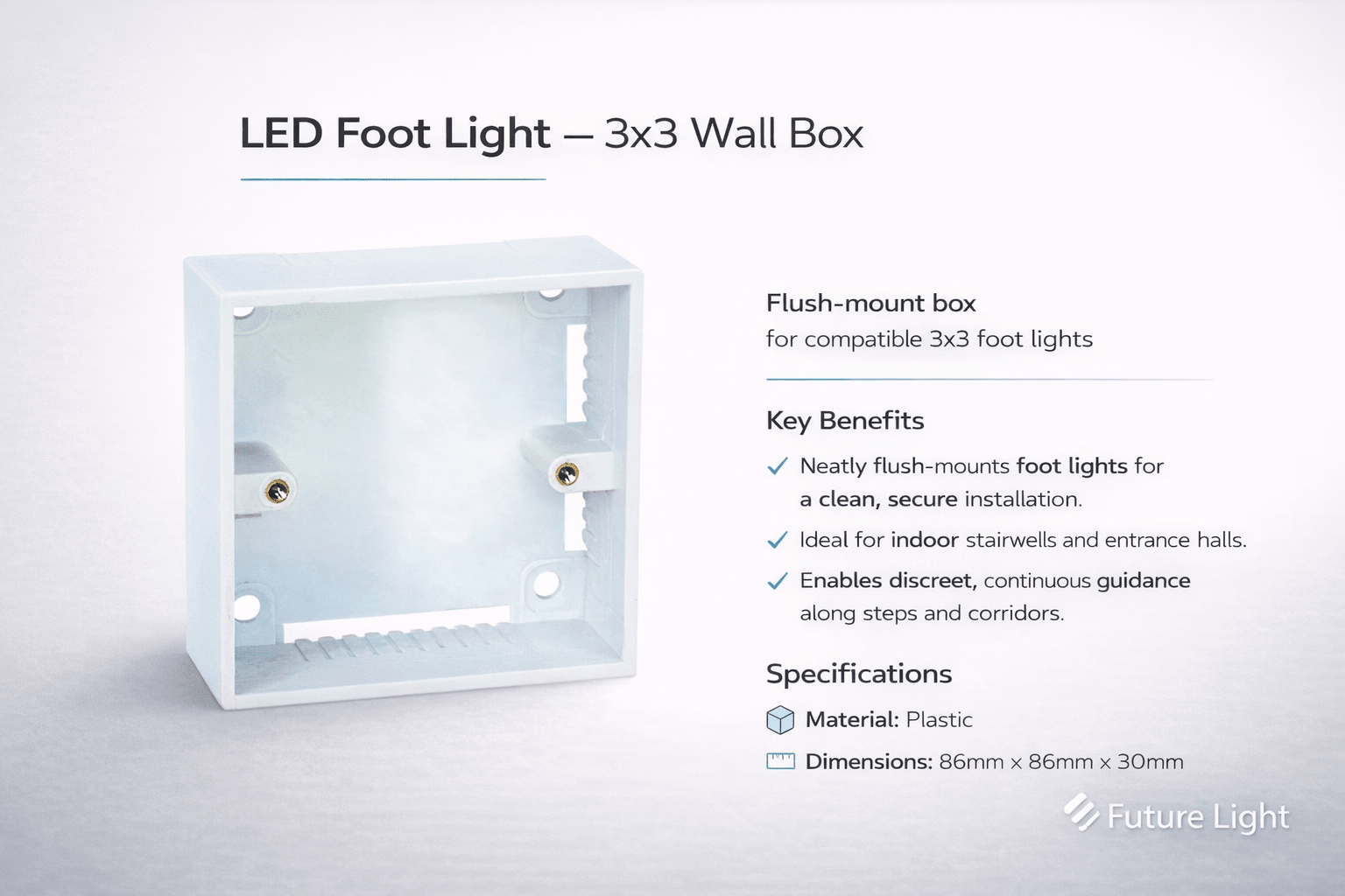 LED Foot Light - 3x3 Wall Box