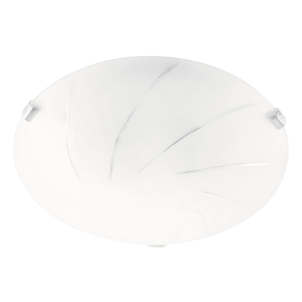 Chrome Ceiling Mount Light Frosted Glass