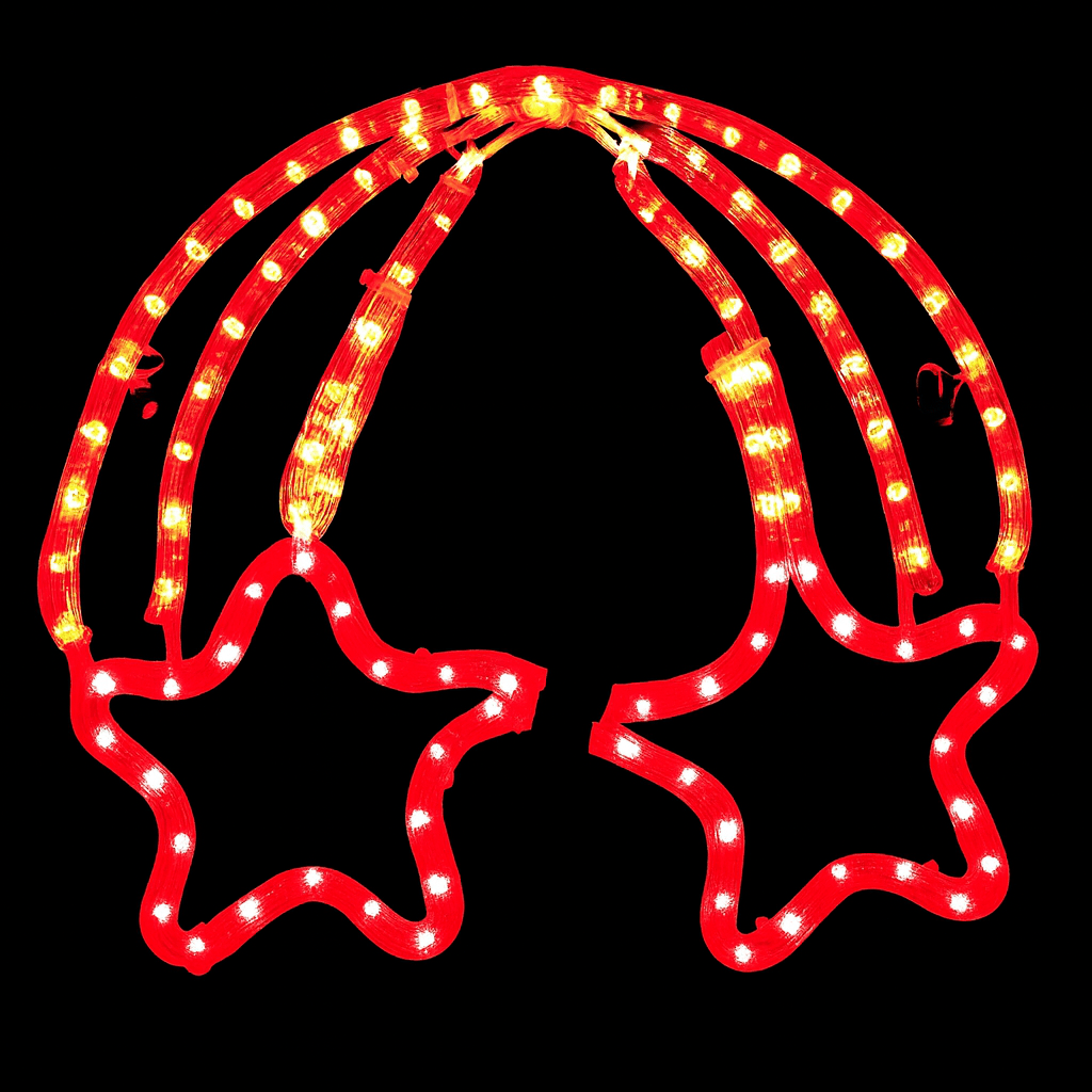 LED Christmas Lights - Double Star Motif