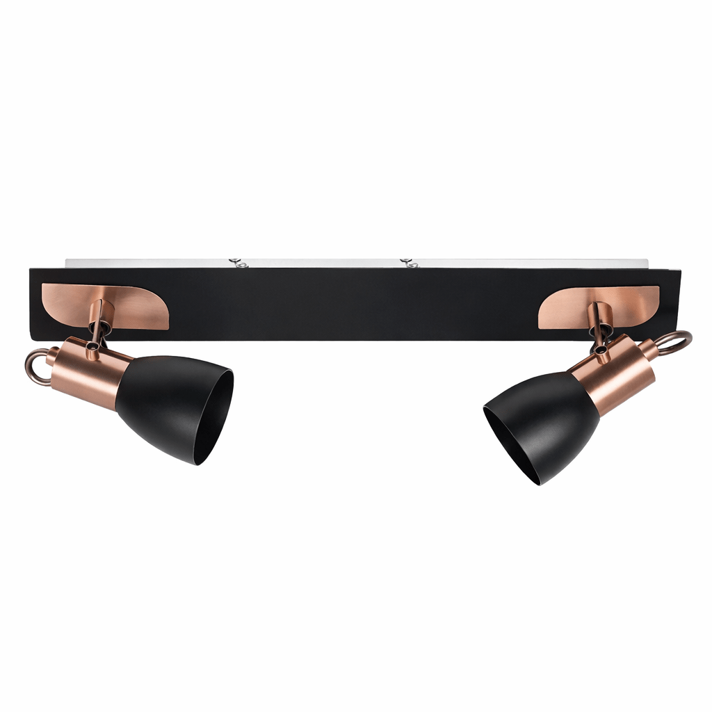 2 Light Black and Copper Spotlight