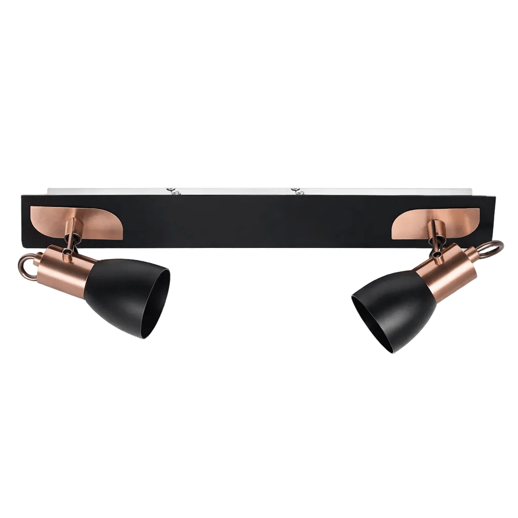 2 Light Black & Copper Spotlight