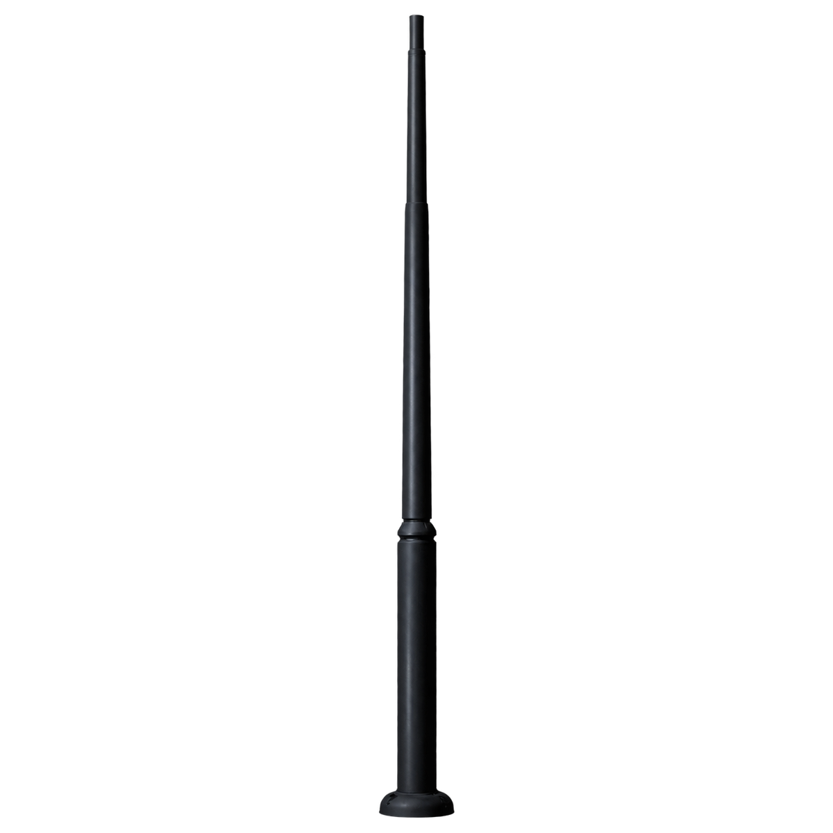 Ektor black outdoor lighting pole, without watermark, transparent background