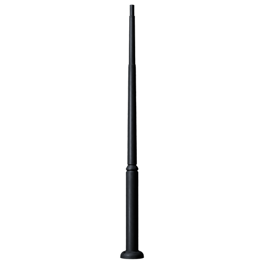 Ektor black outdoor lighting pole, without watermark, transparent background