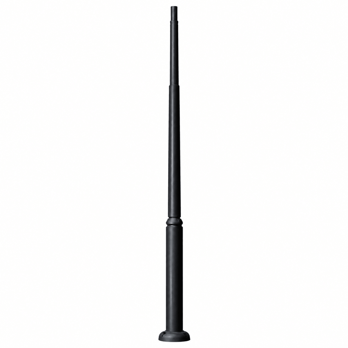 Ektor black outdoor lighting pole, without watermark, white background