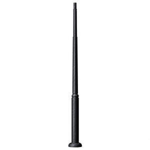 Ektor black outdoor lighting pole, without watermark, white background