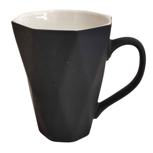 Elegant Black Diamond Pattern Ceramic Mug - Future Decor