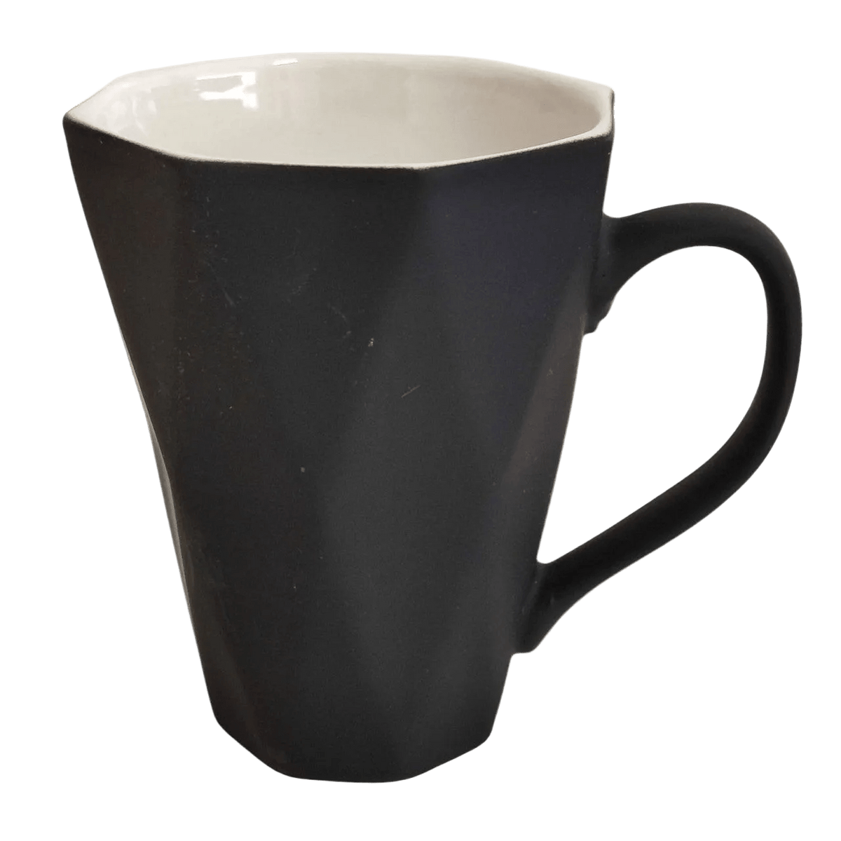 Elegant Black Diamond Pattern Ceramic Mug