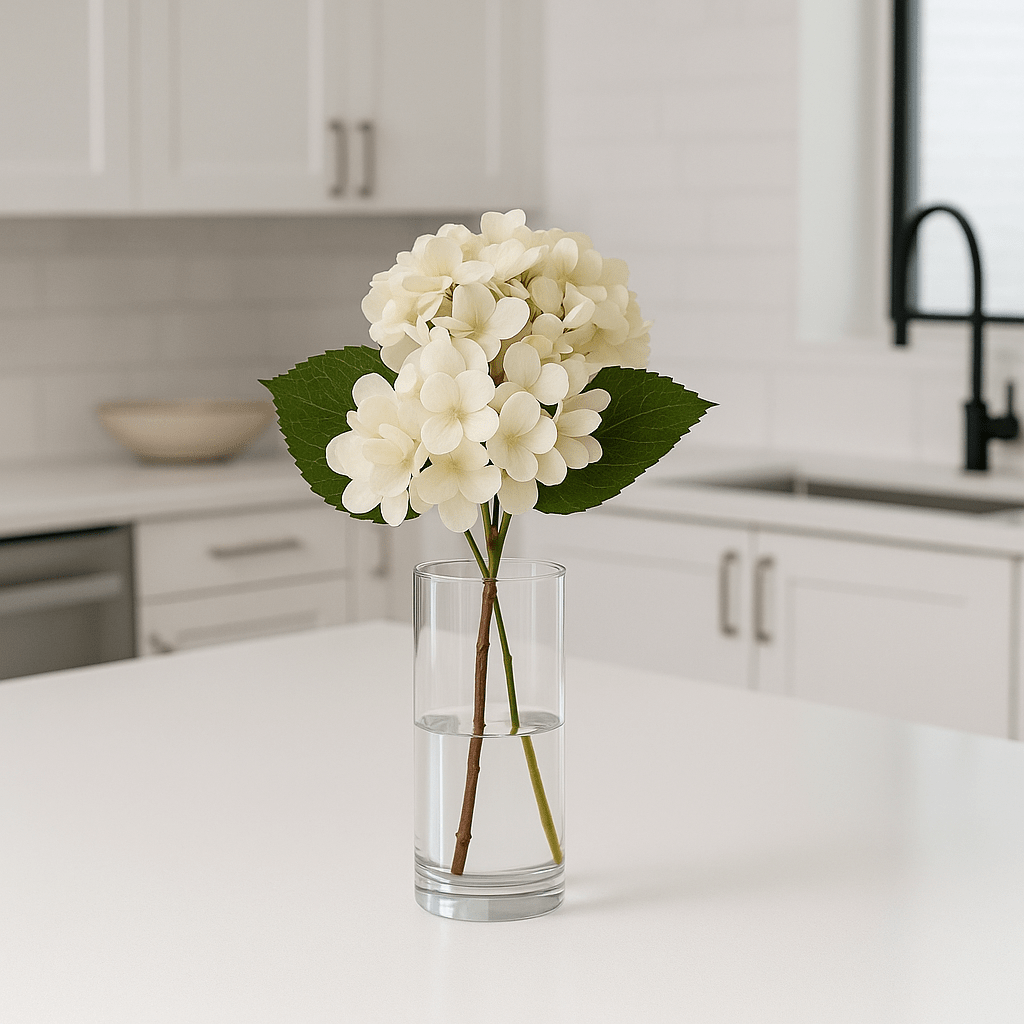 Elegant Off White Faux Hydrangea Blooms - Future Decor