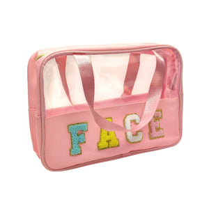 Elegant Pink PVC Makeup Organizer - Future Decor