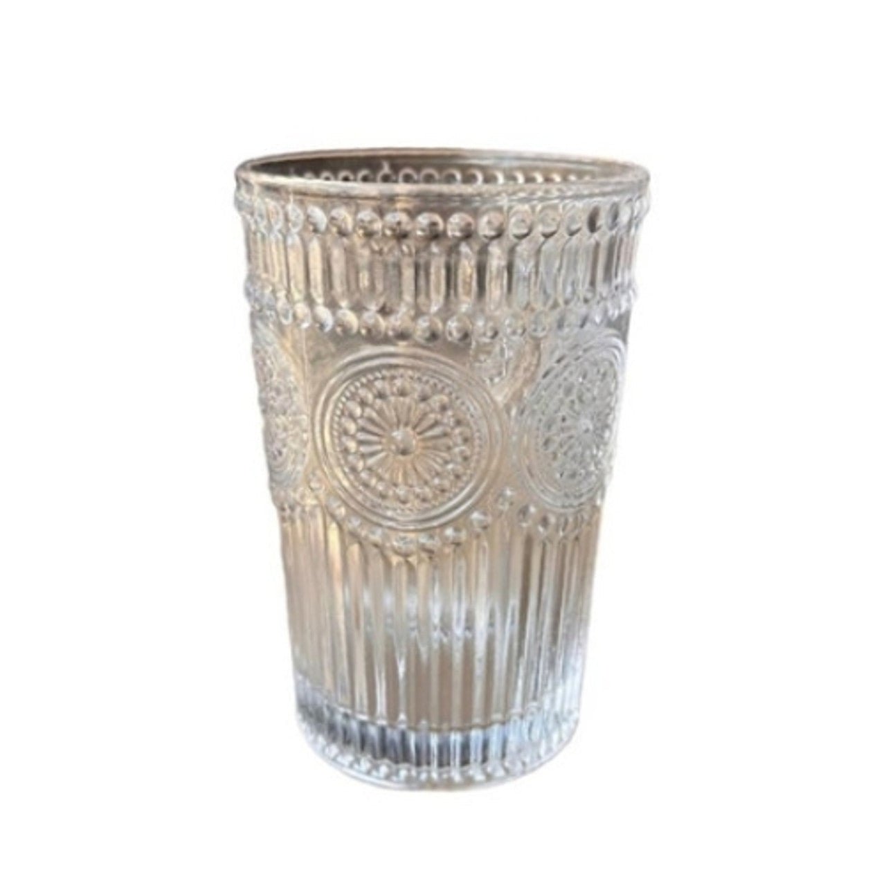Embossed Long Drinking Glass Set - Box of 6 - Future Decor