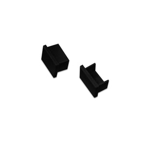 LED Extrusion - Black A6 Profile End Caps - Future Light - LED Lights South Africa