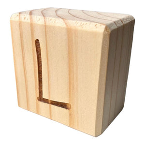 Engraved Handcrafted Wooden Letter Block L - Future Decor