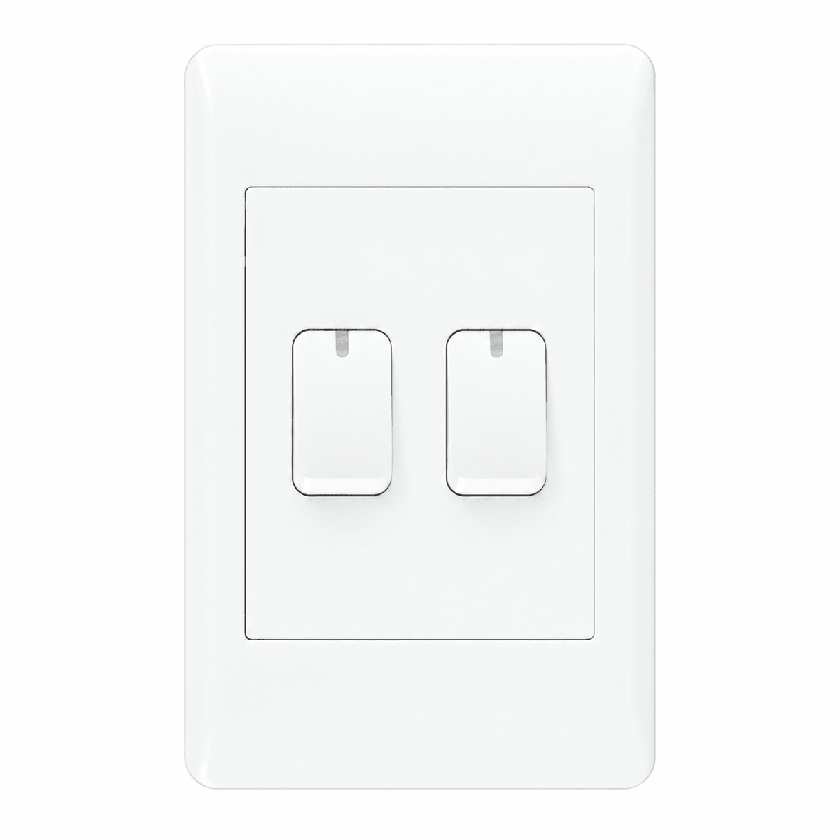EPL white two-lever two-way switch on white background