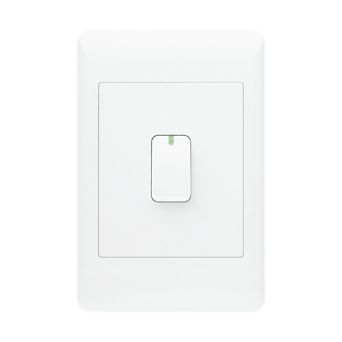 EPL white single-lever two-way switch on transparent background