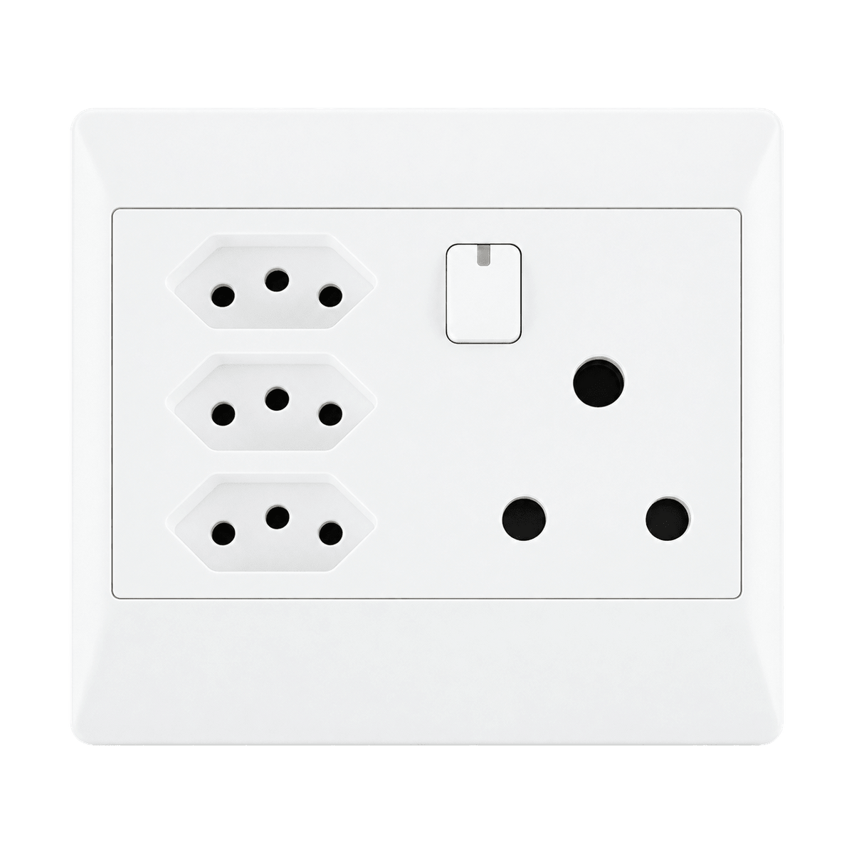 EPL White Socket with 3 RSA sockets on transparent background