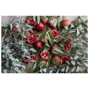 Eucalyptus and Pomegranate Disposable Table Placemats - 24 Pack - Future Decor