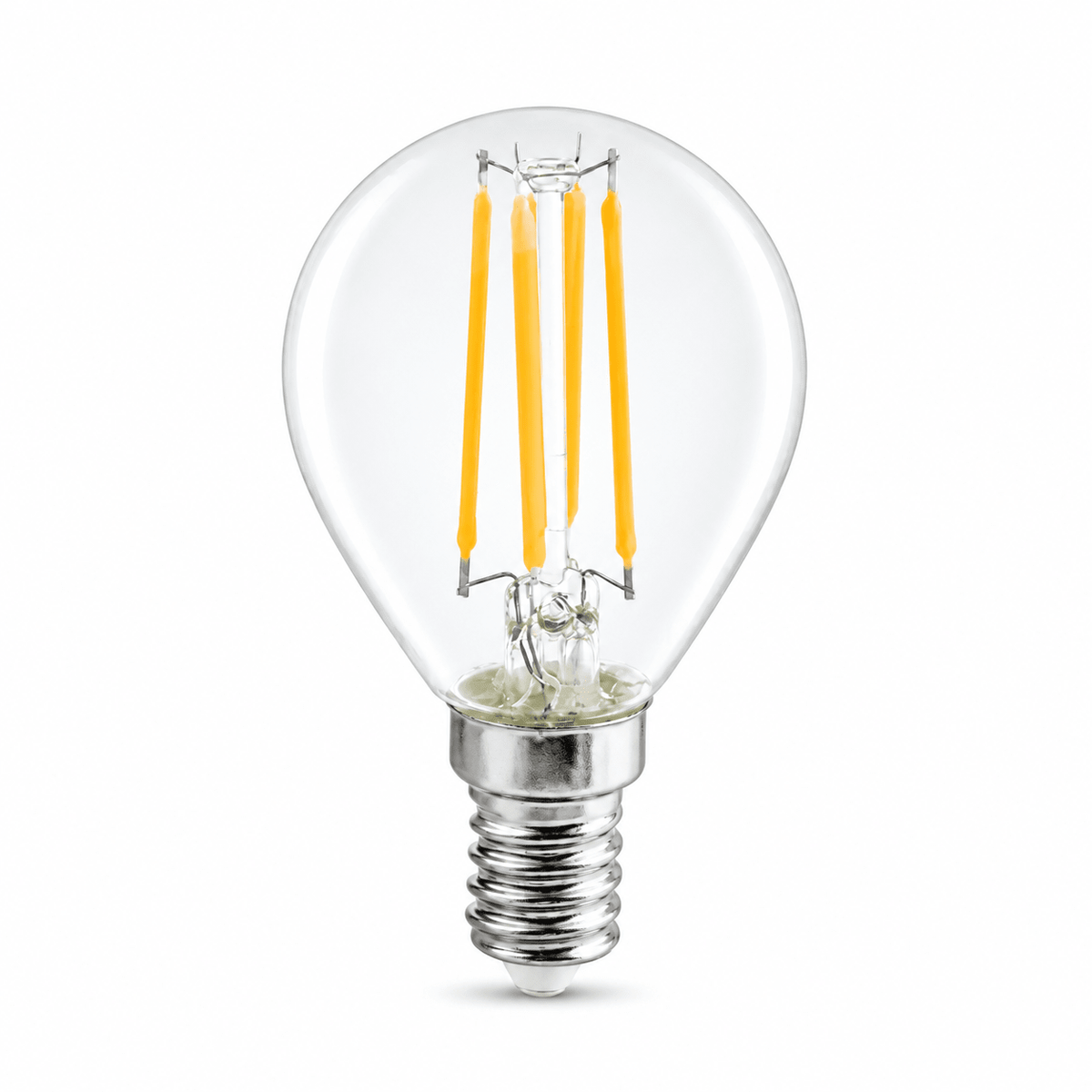 4W Dimmable Clear Golf Ball Filament LED Bulb – E14, 2700K Warm White