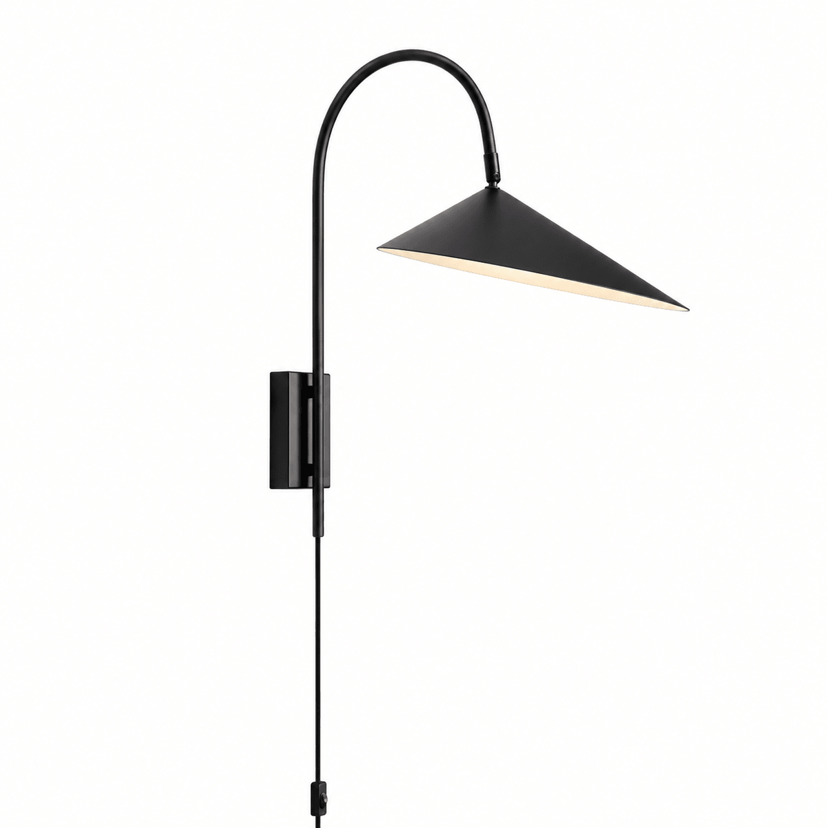 Arum Black Corded Wall Light