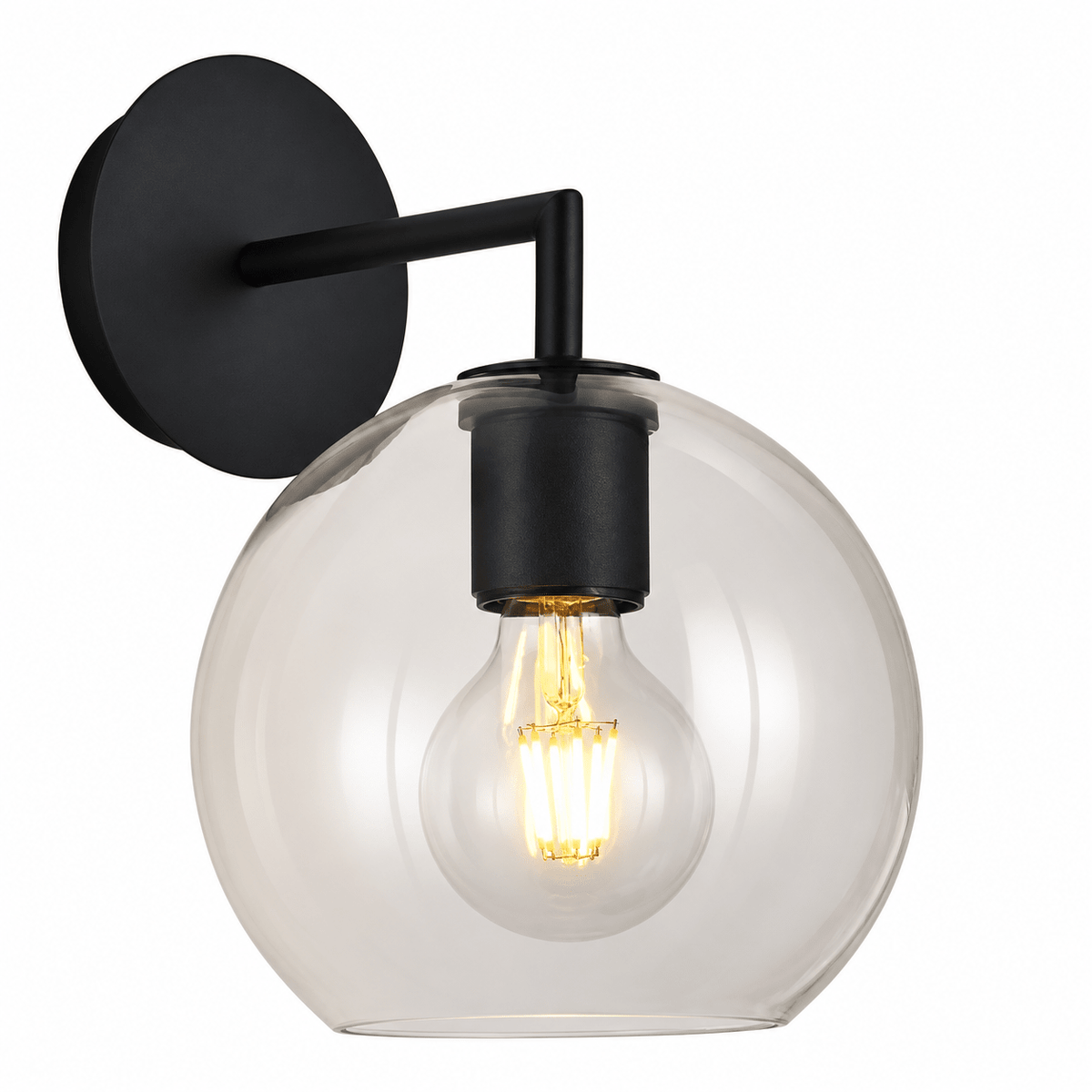 Trend Glass Ball Wall Light - Black - additional product image
