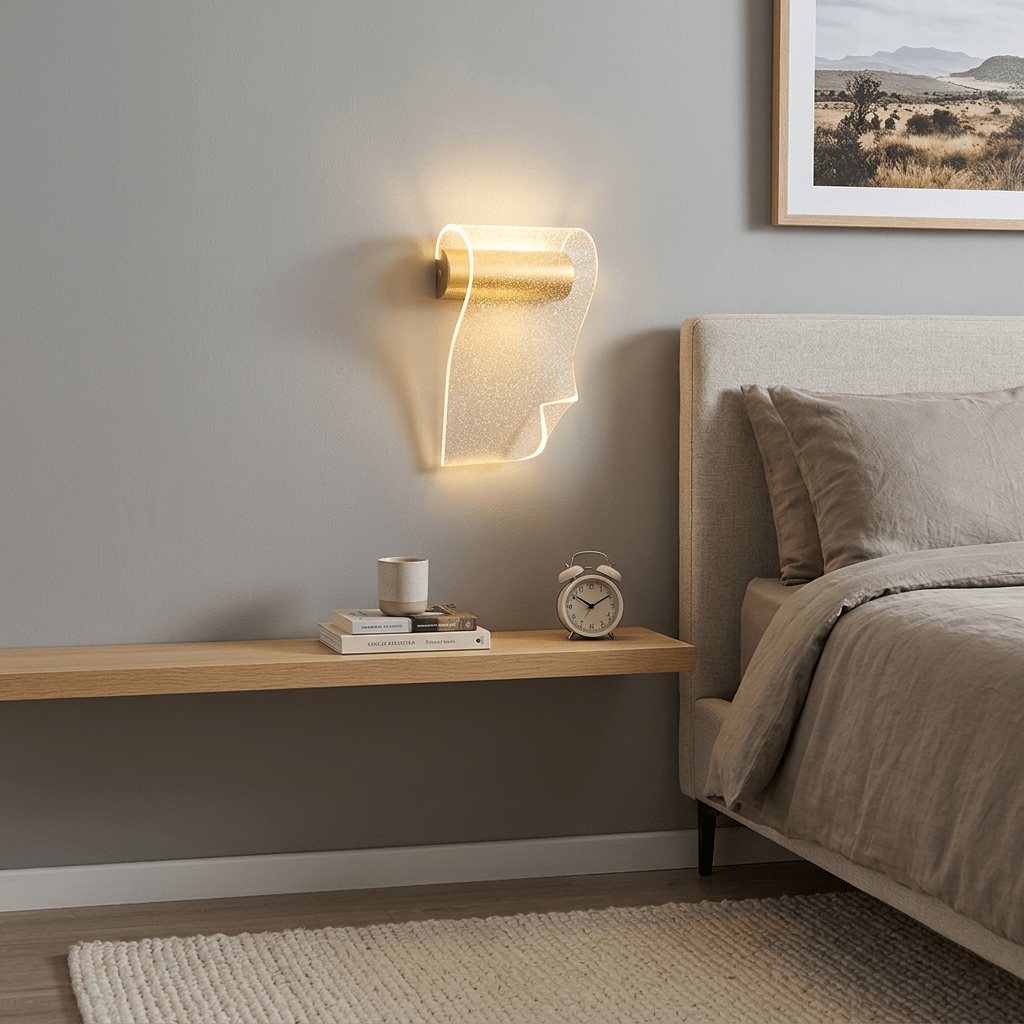 Gold Wave LED Wall Light