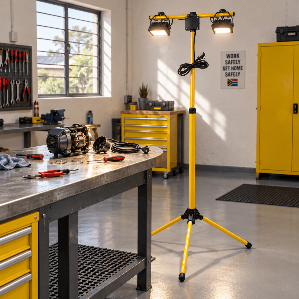 Yellow & Black Double Head Tripod Stand
