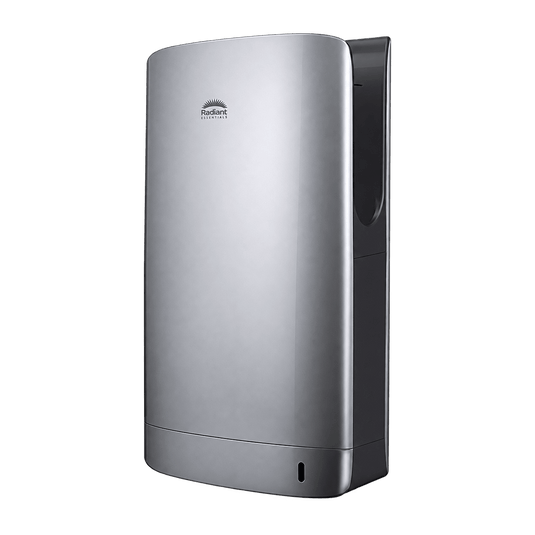 Silver Dual-Jet Hand Dryer, 750W Motor